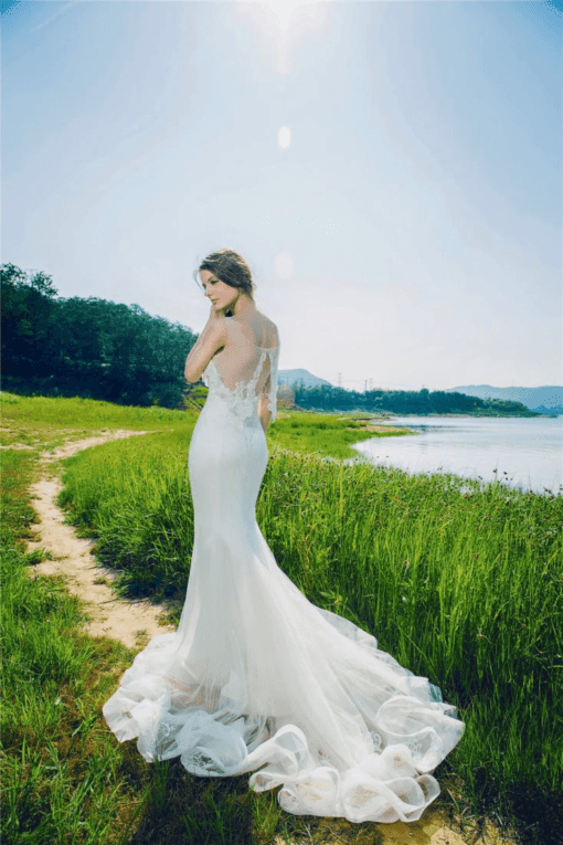 designer wedding dresses with embroidery on the back