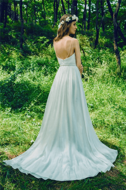 chapel train wedding gowns for the garden