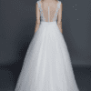 back of sleeveless wedding gown