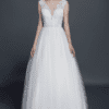 sleevelessa lineweddinggown