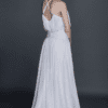 criss cross back wedding gown