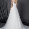 wedding gown with sweep train