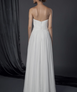 simple white gown