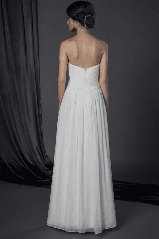 simple white gown