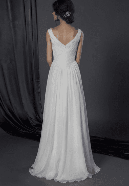 v back wedding dresses