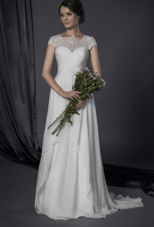 inexpensive cap sleeve wedding gowns