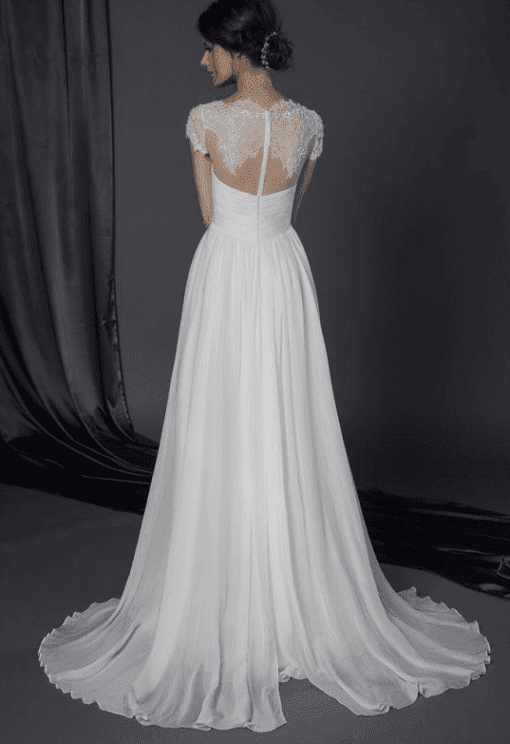 inexpensive lace back wedding gowns