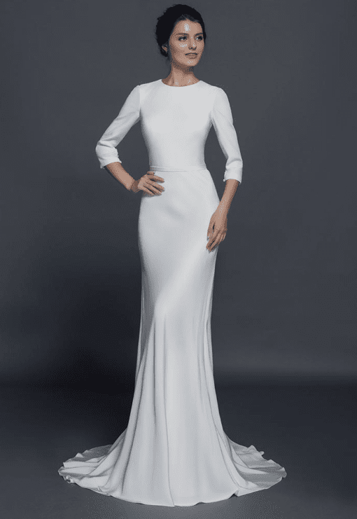 modest long sleeve wedding dresses