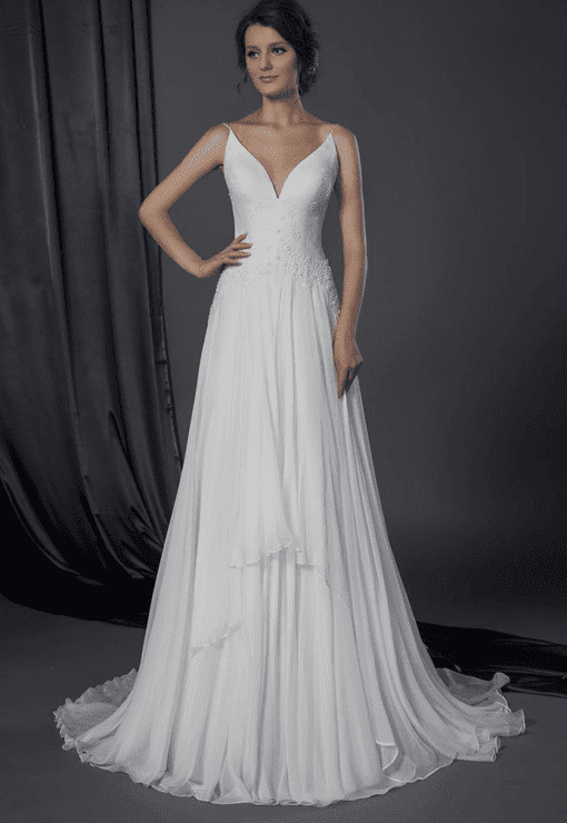 sleeveless cheap wedding gowns