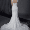 keyhole back wedding gown