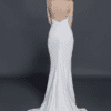 backless white bridal gown