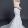 wedding gown with wide lace straps