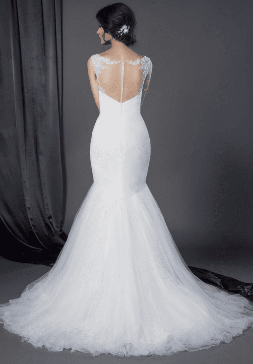 Sheer back Bridal Dresses