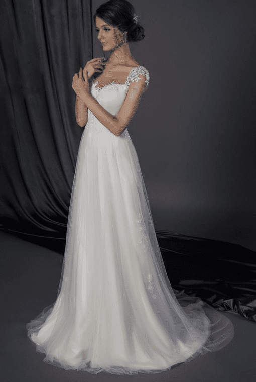 cap sleeve bridal dresses