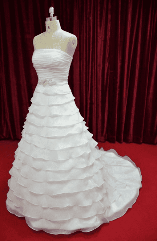 TieredA lineBridalGown