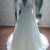 Empire waist plus size bridal gown with sleeves