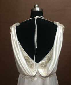 vintage wedding dress with cowl back