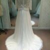 back lace white gown