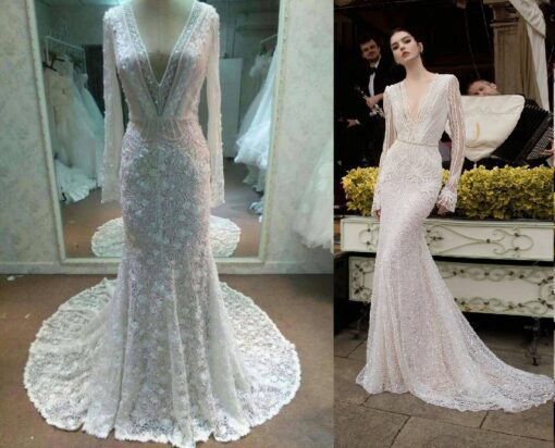 Style C2015-MJLS - replica long sleeve wedding dress inspired by inbal dror