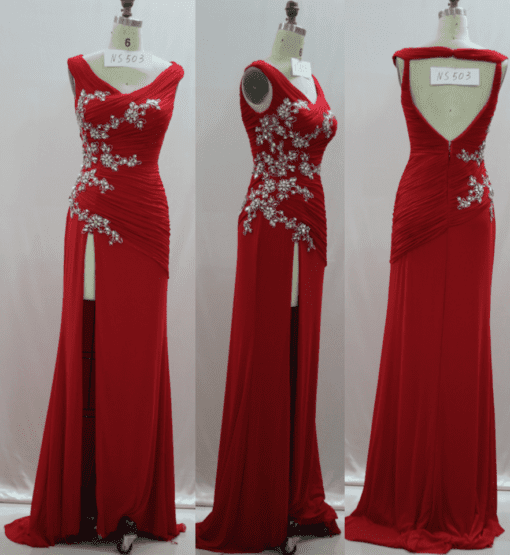 Style NS503 - red pageant evening gowns