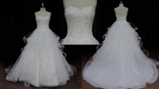 Style SL455 Beaded Lace a-line Wedding Gowns - Darius Cordell