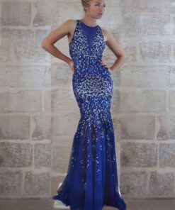 Style WA0020 - Blue halter evening dress for Prom