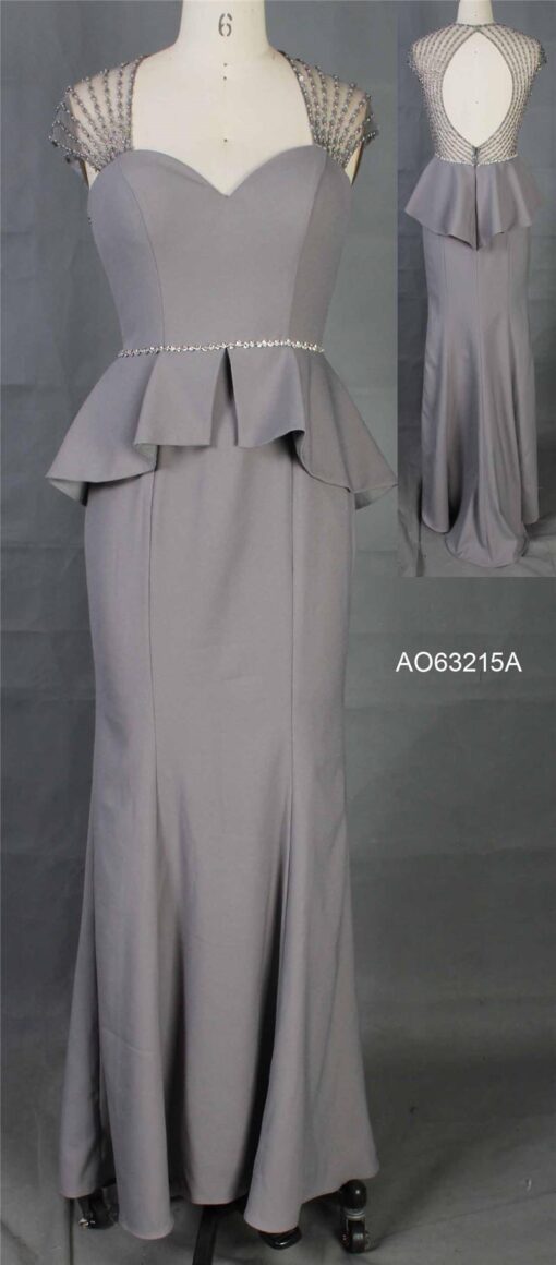 Gray Mother of the bride desinger Evening Gowns by Darius Cordell