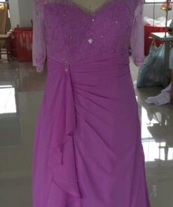 PurplePlusSizeMotheroftheBrideDresseswithSleeves DariusCordell