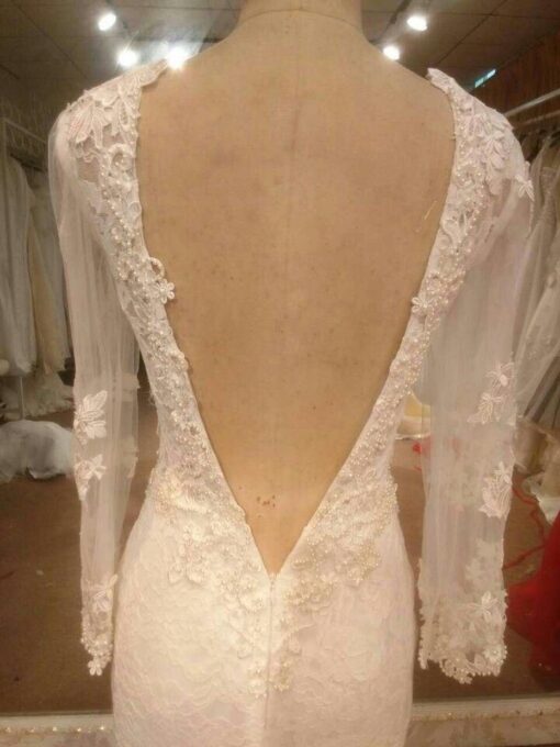 Vbacklongsleeveweddingdresses DariusCordell