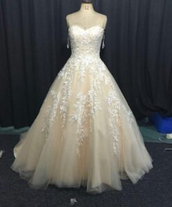 Style  Two tone champagne lace wedding gowns Darius Cordell