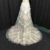 style sun lace two tone wedding gown trains