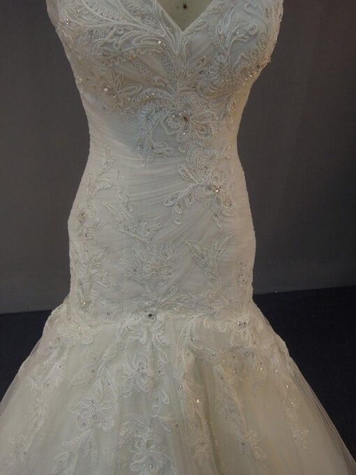 Embroideredfit and flarebridalgowns