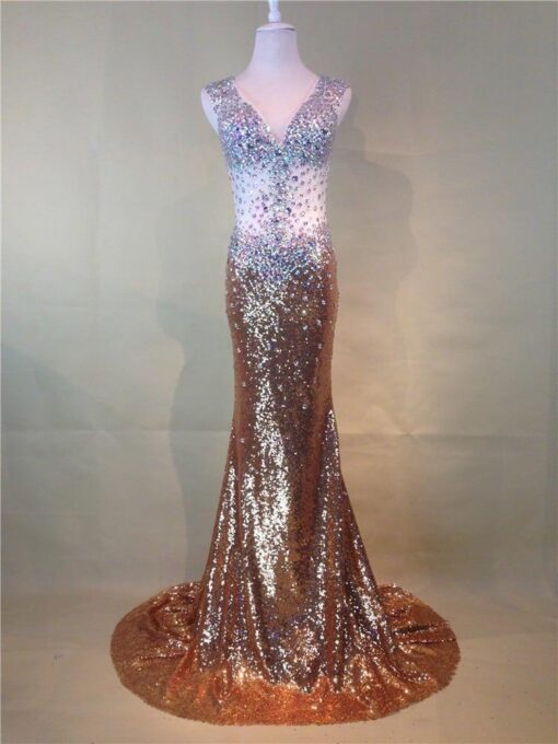 Bronze Pageant Evening Gowns