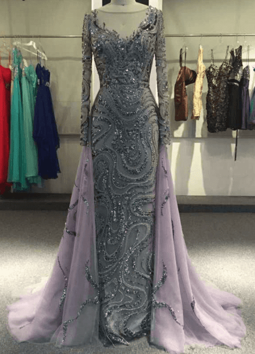 Style AL Beaded long sleeve evening gown for Mother of the Bride Darius Cordell