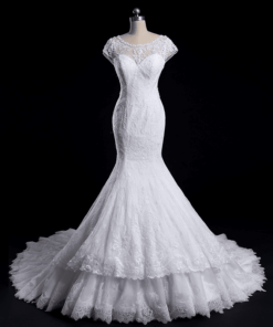 Style#Apr Illusionnecklinecapsleevelaceweddinggown DariusCordell