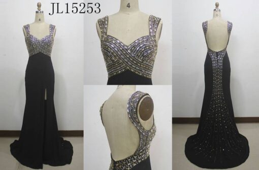 Style JL Black empire waist evening gowns Darius Cordell