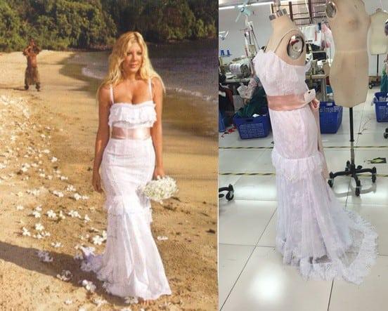 Recreation of the Tori Spelling Wedding Dress