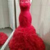 Style# RedRuchedFit and FlareEveningGown DariusCordell