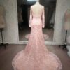 Style  Backless pink lace wedding dresses Darius Cordell