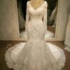 LongSleevev necklaceweddinggowns