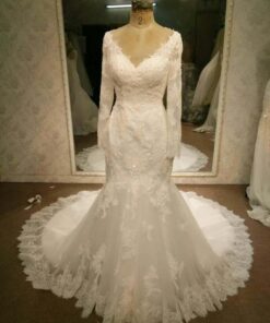 LongSleevev necklaceweddinggowns