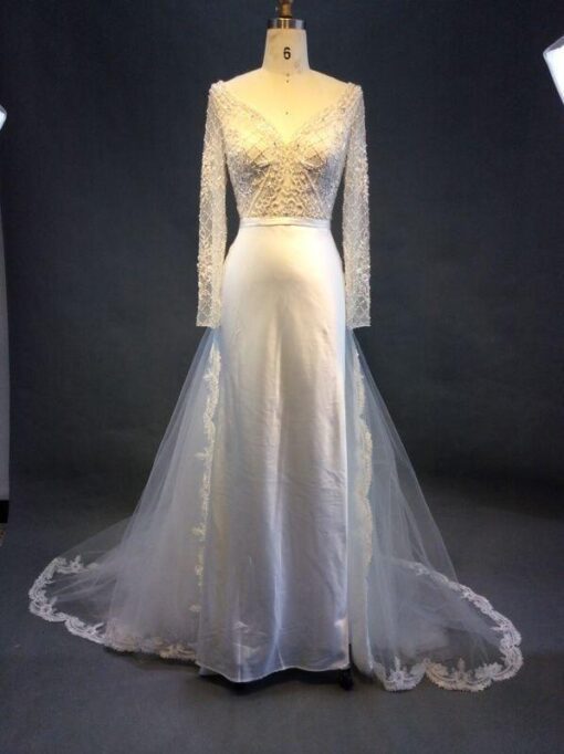 Style#L Beadedlongsleevedweddinggown dariuscordell