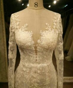 Style#CBaird  IllusionnecklinelongsleevelaceweddingdressbyDariusCordell