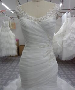 Style#S RuchedcapsleeveweddingdressromDariusCordellCoutureFashionDesigns