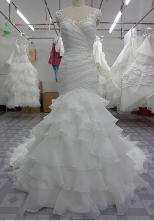 Style#S ruffledfit and flarebridaldressfromDariusCordellCoutureFashionDesign