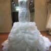 Style#YS beadedfit and flareruffleweddinggownfromdariuscordellcouturefashiondesigns