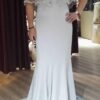 Style Jin0727 Simple mother of bride wedding dress with beaded shawl Cape