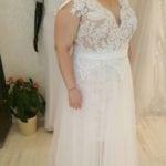 Style #1415 - Plus size bridal dresses with sheer lace bodice