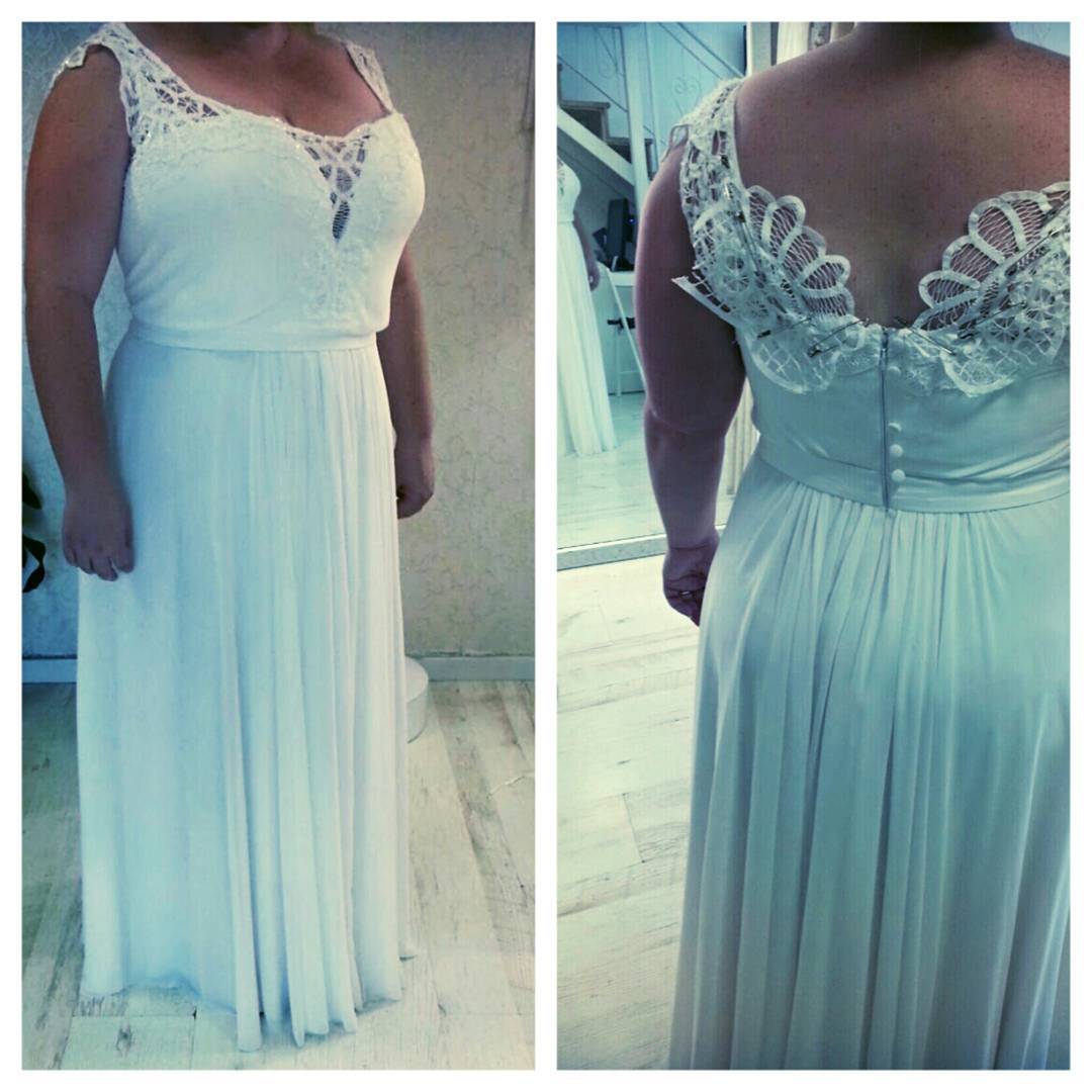 Style #1a48 - Open neck plus size wedding dresses