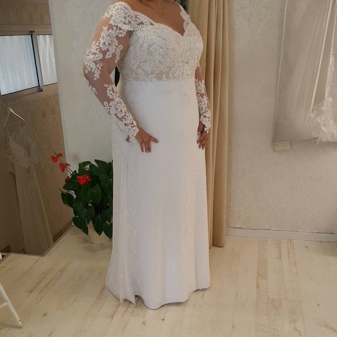 Style 1dd8 - plus size v-neck wedding dresses